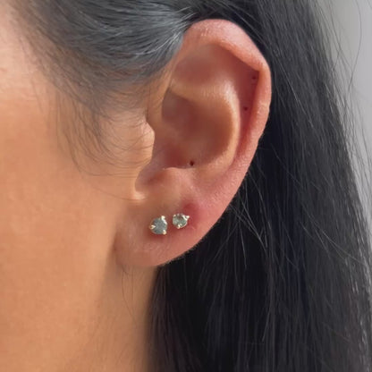 Teal Sapphire Martini Studs
