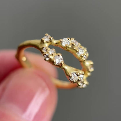 Tideworn Diamond Double Ring