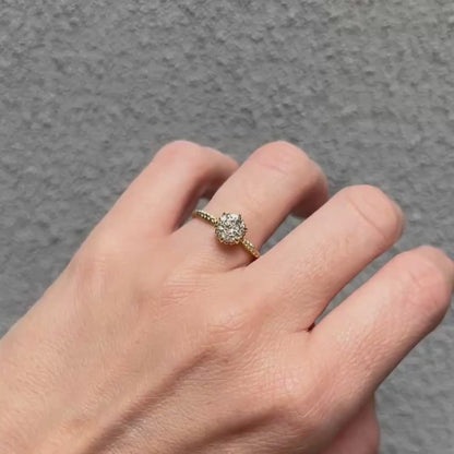 Old Euro Diamond Evergreen Solitaire