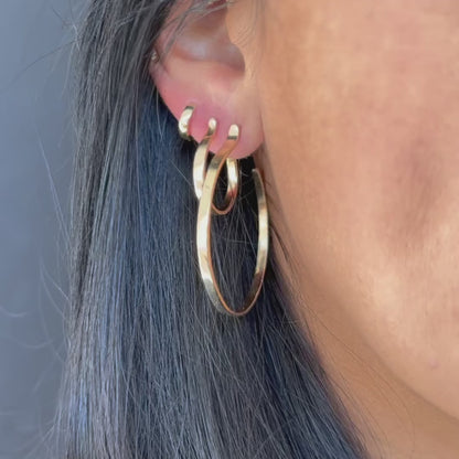 Small Plain Gold Hoops