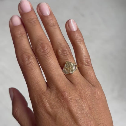 Prism Diamond Shield Ring