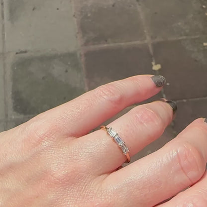Linear Triple Baguette Ring