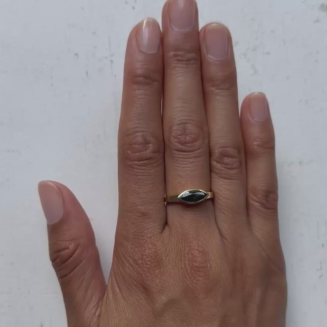 Forest Green Sapphire Mojave Ring