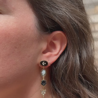 Nine Charm Multi Drop Earrings