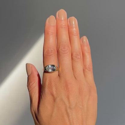 Night Sky Sapphire Signet Ring