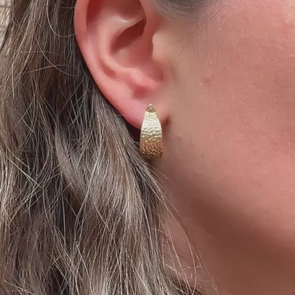 Gold Stingray Cuff Hoops