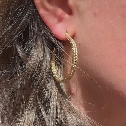 Gold Starfish Radial Hoops