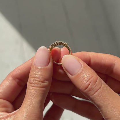Diamond Filigree Half Hoop Ring