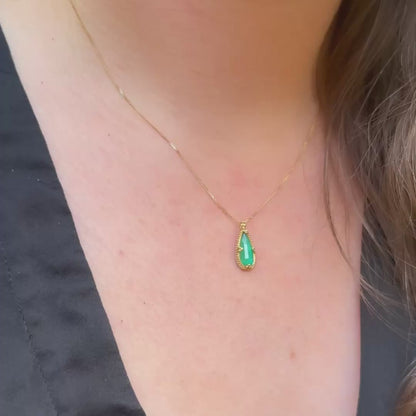 Emerald Teardrop Necklace
