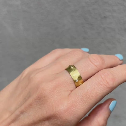 Wide Organic Diamond Band