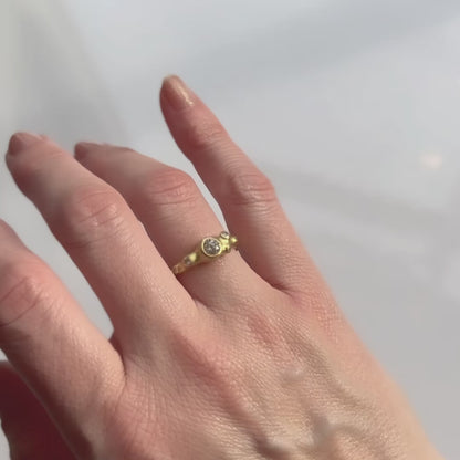 Six Barnacle White Diamond Ring