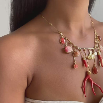 Wire Charm Drop Necklace #5