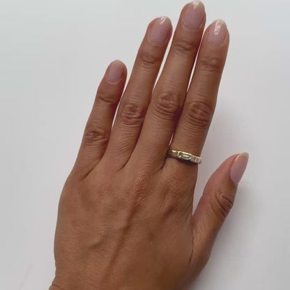 X Single Baguette Diamond Scatter Ring