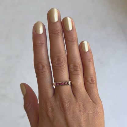 Ruby Bar Ring