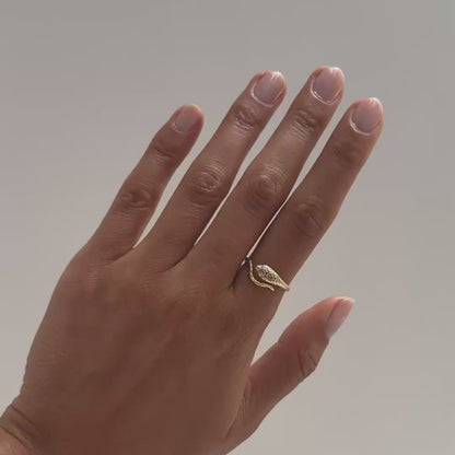 Cobra and Diamonds Ring