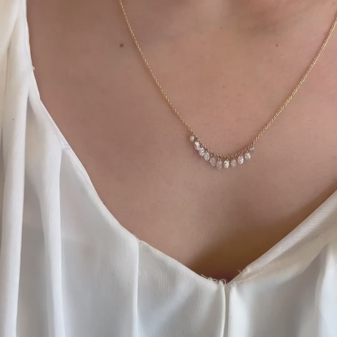 ネックレス・ペンダント STONEHENgE Holiday Package SHe 14K Diamond Necklace Marquise Eleven Diamond Necklace – ESQUELETO