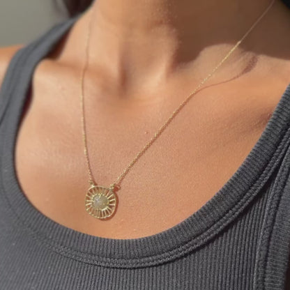Large Milky Diamond Cosmic Web Necklace