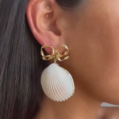 Bow & Shell Earrings