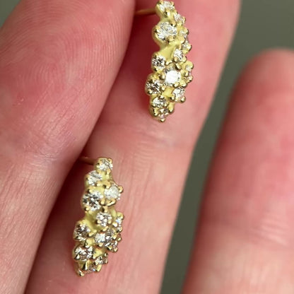 White Diamond Tideworn Demi Hoops