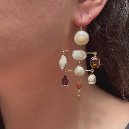 Layered Victorian Drop Earrings
