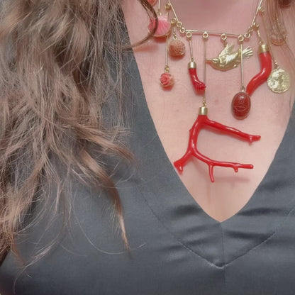 Wire Charm Drop Necklace #5