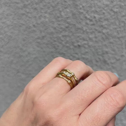 Petite White Diamond Stacking Ring