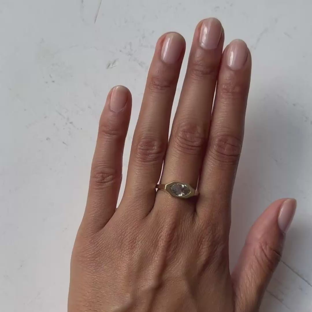 Desert Diamond Horizon Signet Ring
