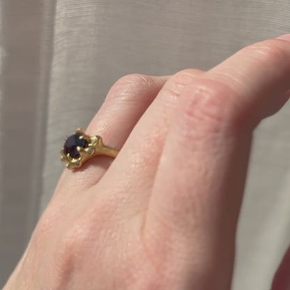 Blue Sapphire Barnacle Cluster Ring