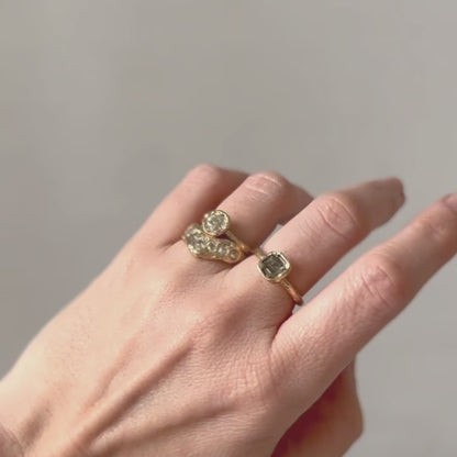 X Old Cut Diamond Ring