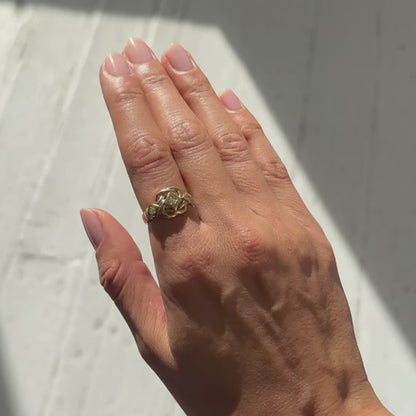 Trio Diamond Knot Ring