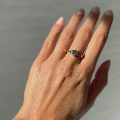 Sage Diamond Tapered Ring