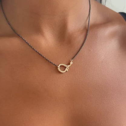 Lucky Snake Necklace Silver & Gold