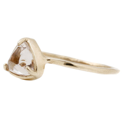 Morganite Trillion Ring
