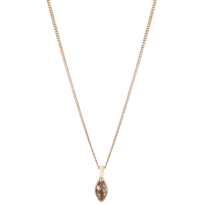 Gold Marquise Morganite Necklace