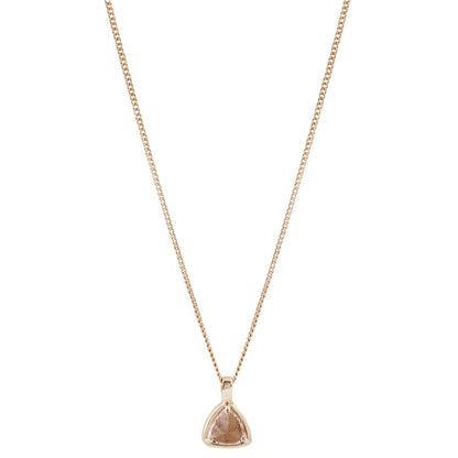 Gold Morganite Trillion Necklace