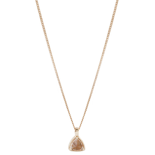 Gold Morganite Trillion Necklace