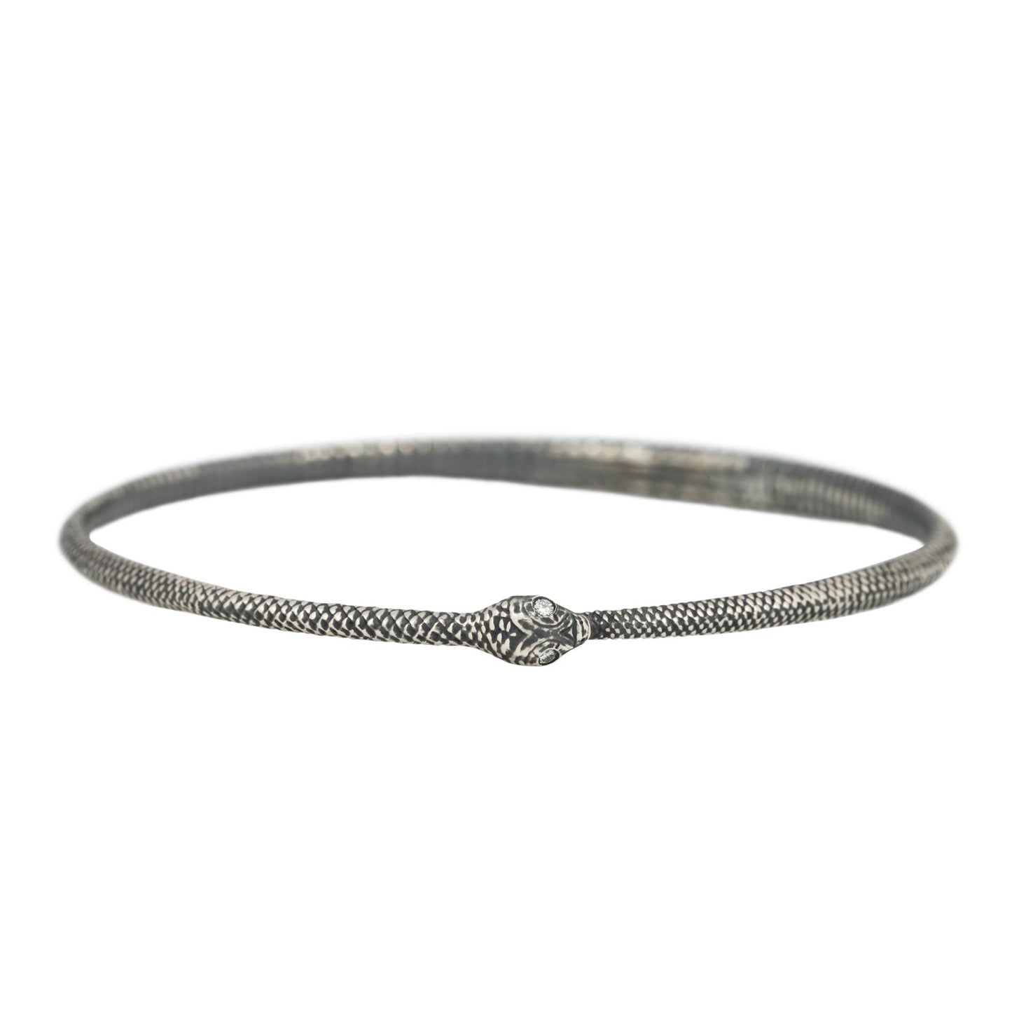 Anthony Lent Silver Ouroboros Bangle