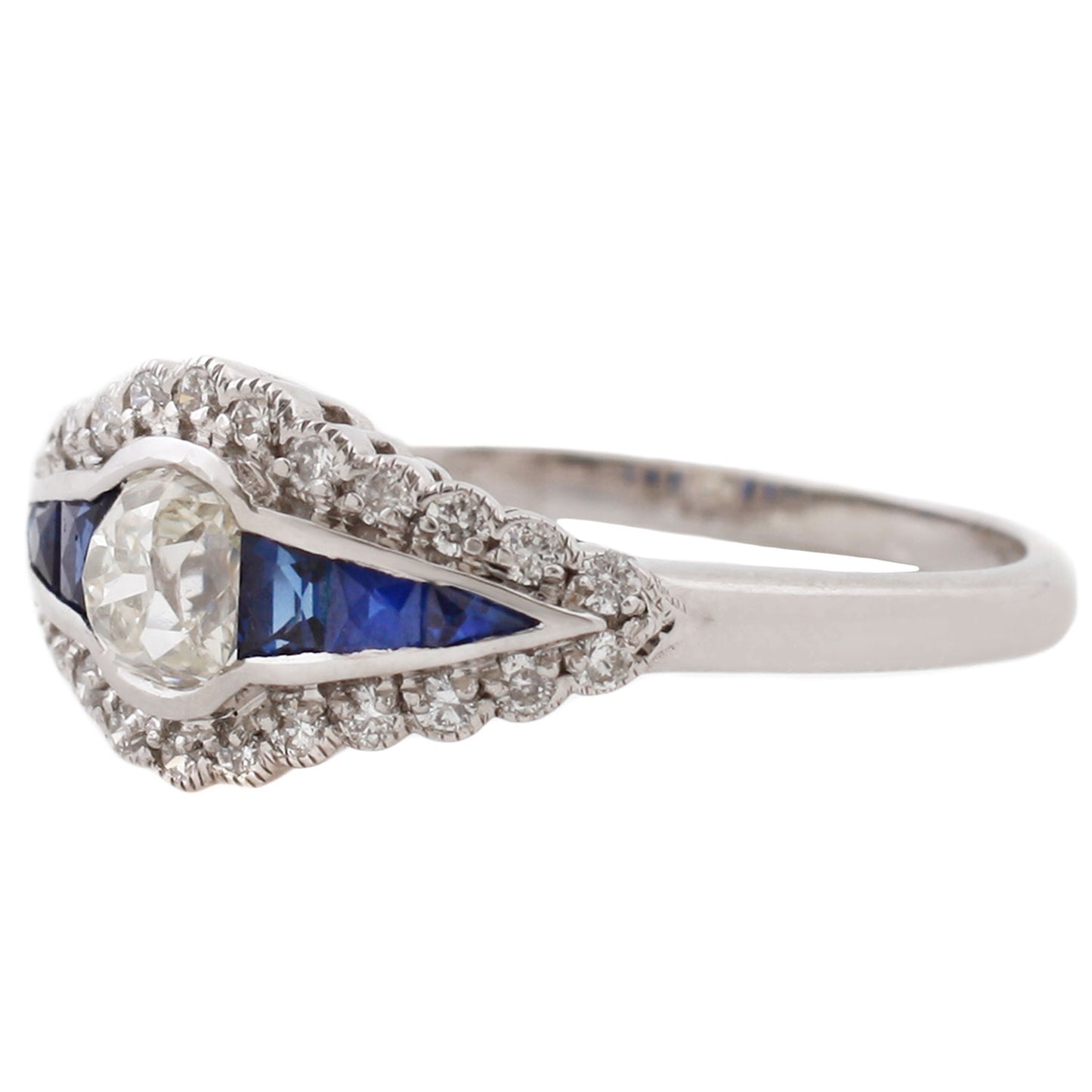 Art Deco Sapphire & Diamond Ring