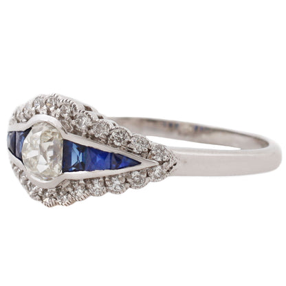 Art Deco Sapphire & Diamond Ring