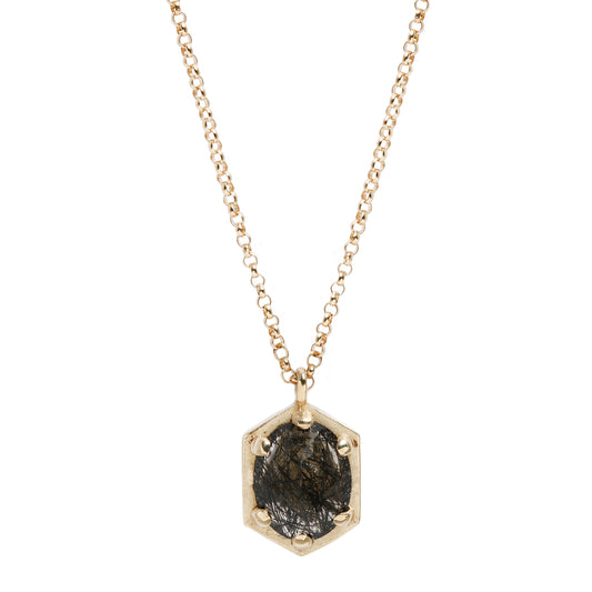 Lauren Wolf Jewelry Hexagon Quartz Necklace