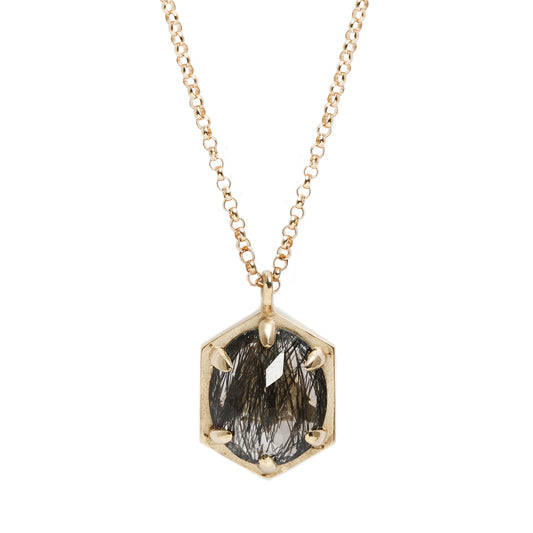 Lauren Wolf Jewelry Hexagon Quartz Necklace