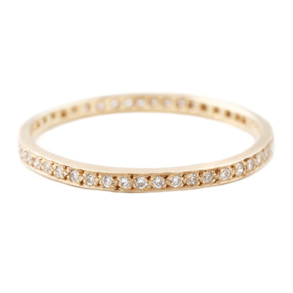 Yellow Gold Eternity Band With White Diamonds - Satomi Kawakita