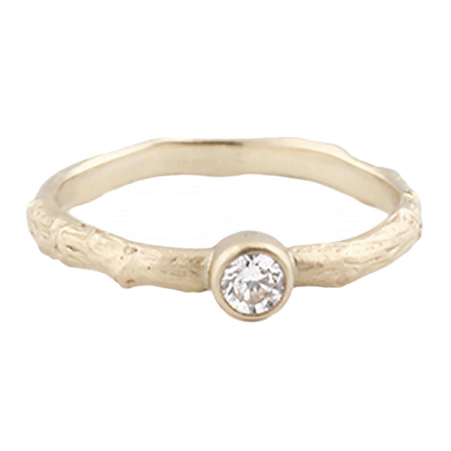 Sarah Swell Gold Vine Solitaire Ring