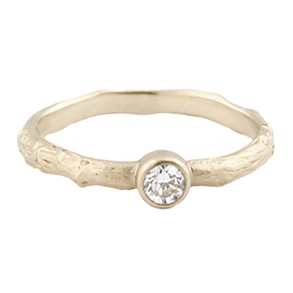 Sarah Swell Gold Vine Solitaire Ring