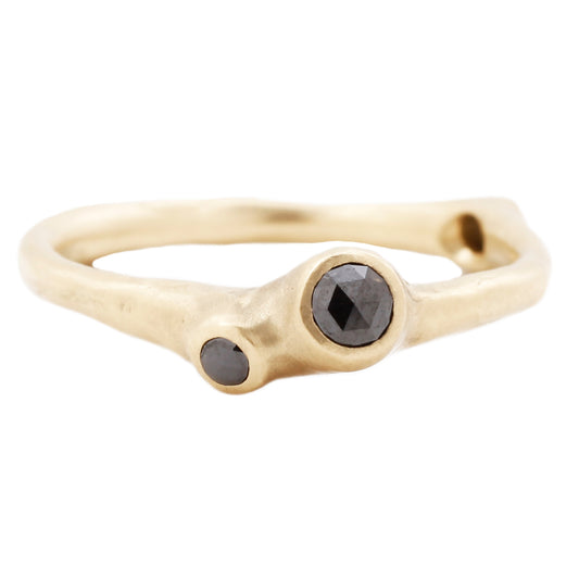 Johnny Ninos Black Diamond & Gold Barnacle Ring