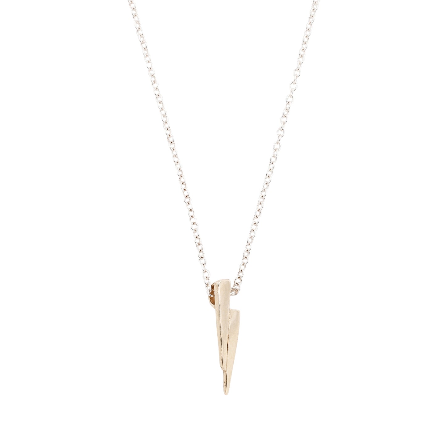 Gold On Silver Razor Necklace