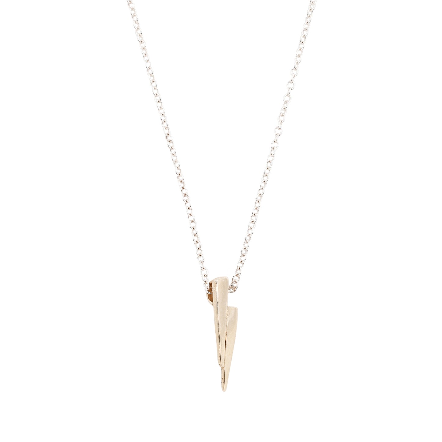 Gold On Silver Razor Necklace