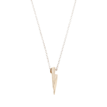 Gold On Silver Razor Necklace