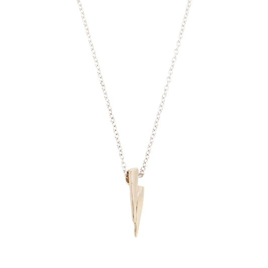 Gold On Silver Razor Necklace