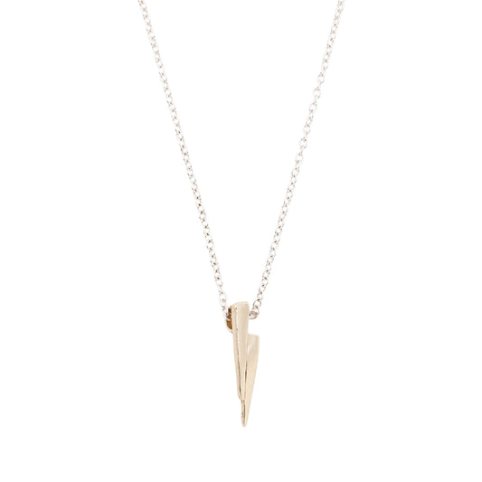 Gold On Silver Razor Necklace